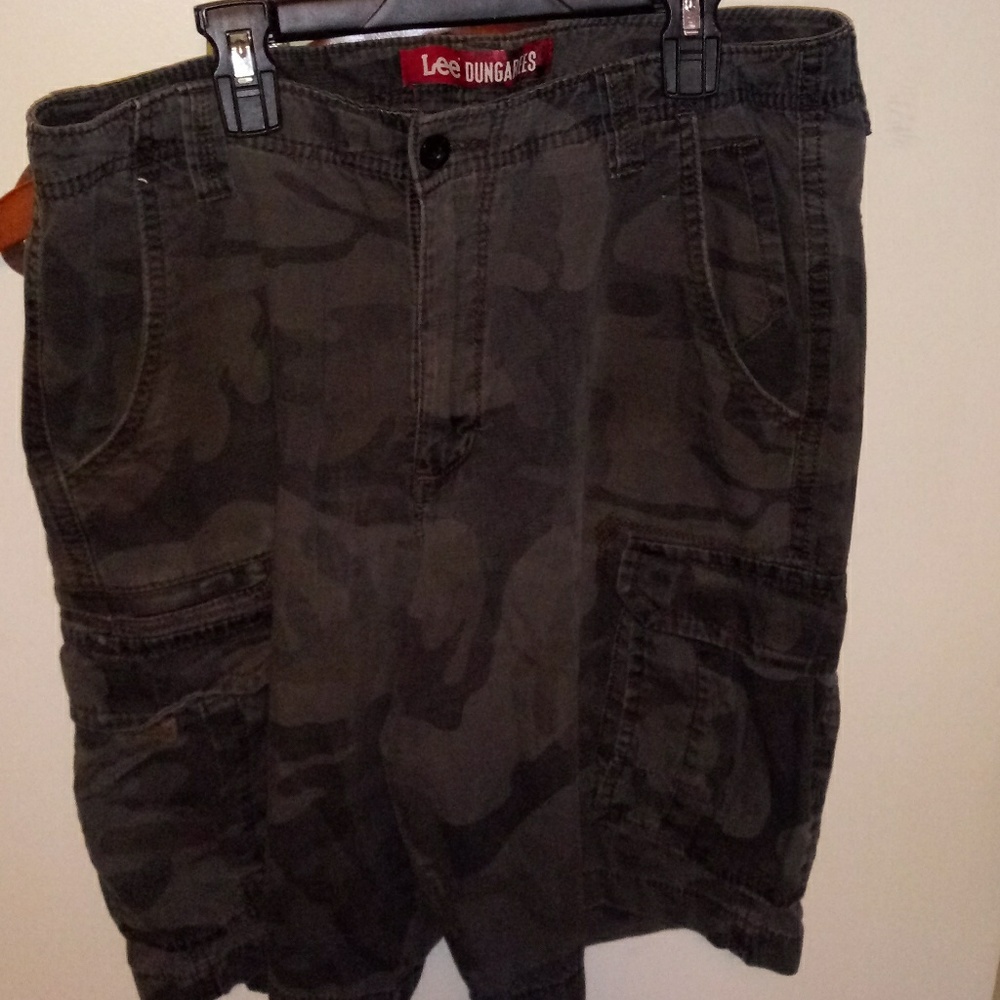 🔥Lee Dungarees Gray Camo Cargo Shorts